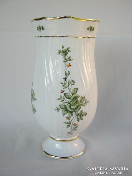 Hollóházi porcelán Erika mintás váza