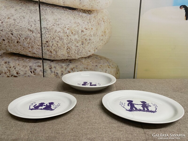 Zsolnay porcelain children's tableware rare a35