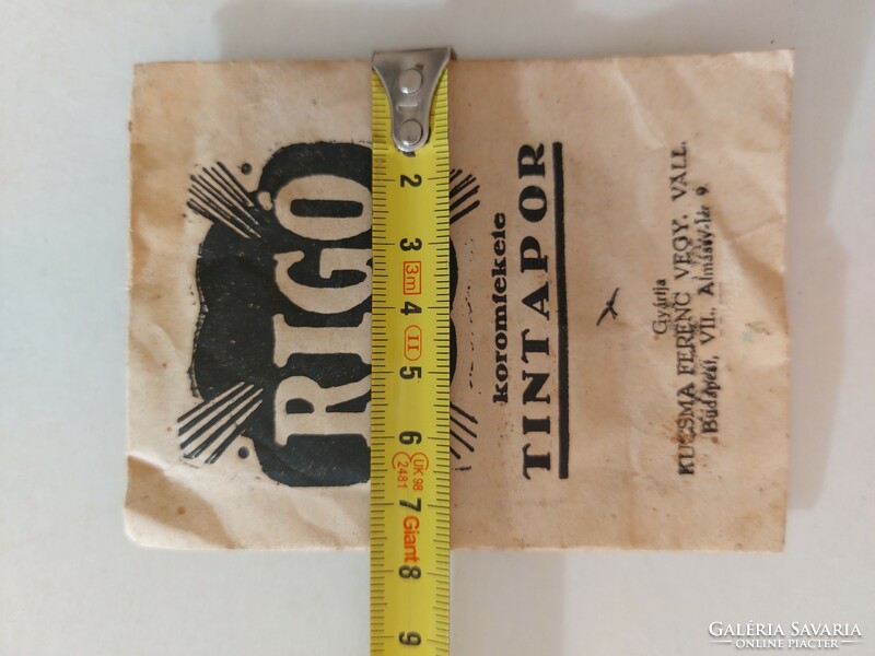 Régi Rigó tintapor bontatlan cipésztinta papírzacskó csomagolás