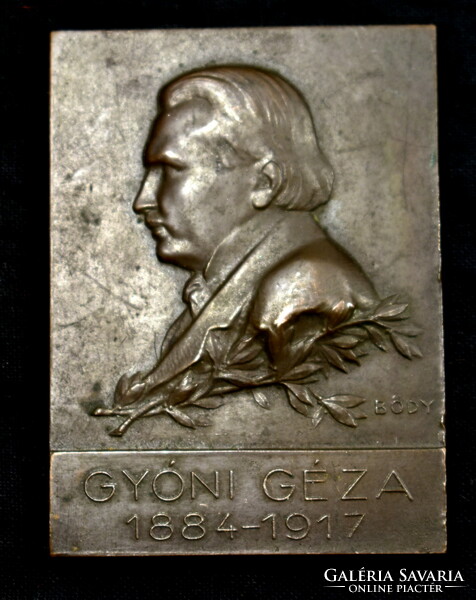 Kálmán Bődy (1885-1956) Fónyi gauze bronze plaque