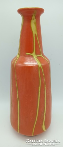 Retro váza, magyar iparművészeti kerámia, 32 cm magas,