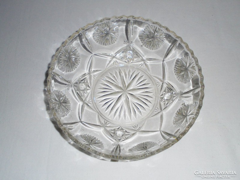 Retro glass serving bowl - candy bowl - 20 cm in diameter - from the 1970s