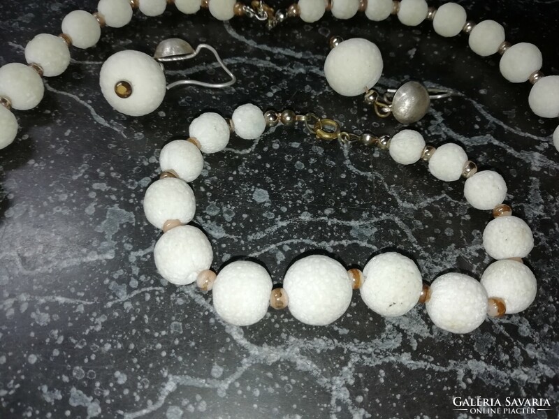 Antique white coral jewelry set wonderful pieces