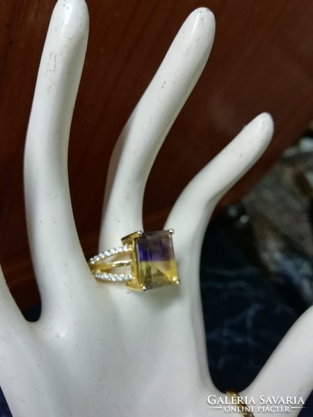 Bolivian ametrine is a natural stone! Nice ring