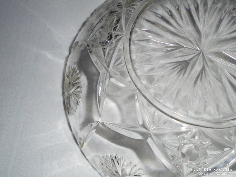 Retro glass serving bowl - candy bowl - 20 cm in diameter - from the 1970s