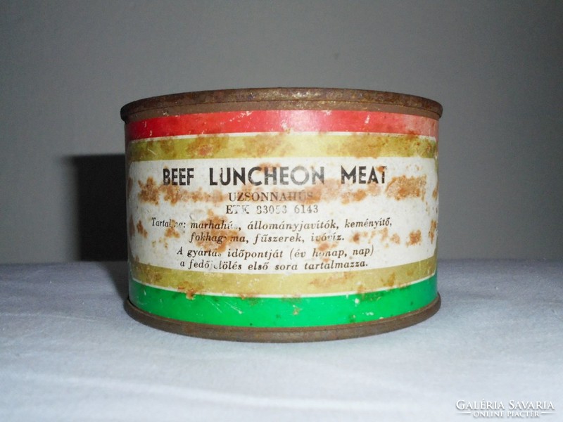 Retro canned snack meat can - Szeged cannery - from the 1980s