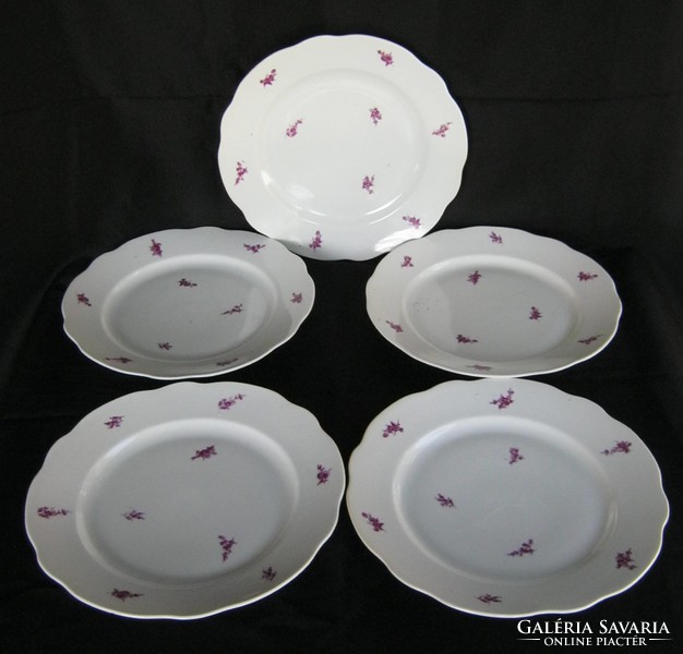 Old zsolnay porcelain flat plate 5 pcs