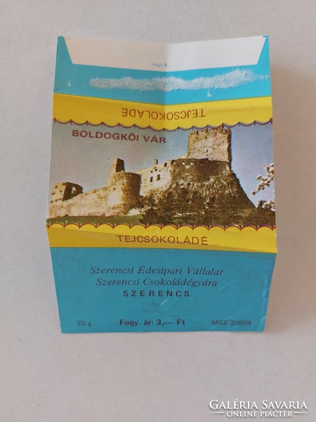Old chocolate paper Boldokkő castle milk chocolate Srencs chocolate factory