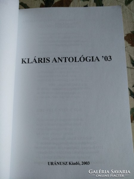 Kláris antológia, 2003, versek, grafikák, alkudható!