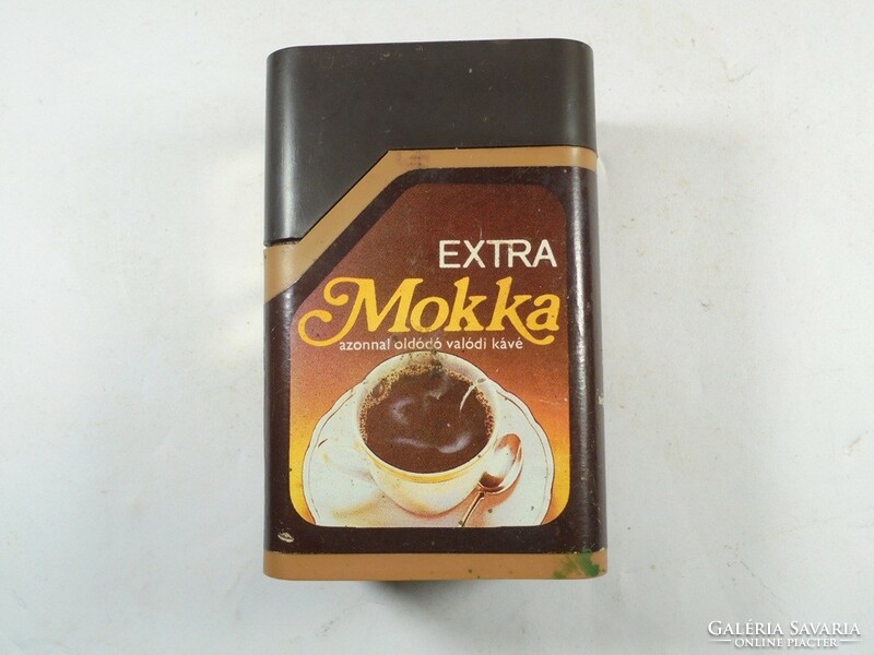 Old retro coffee coffee plastic box - extra mocha bev. Zamat coffee and biscuit factory from 1986