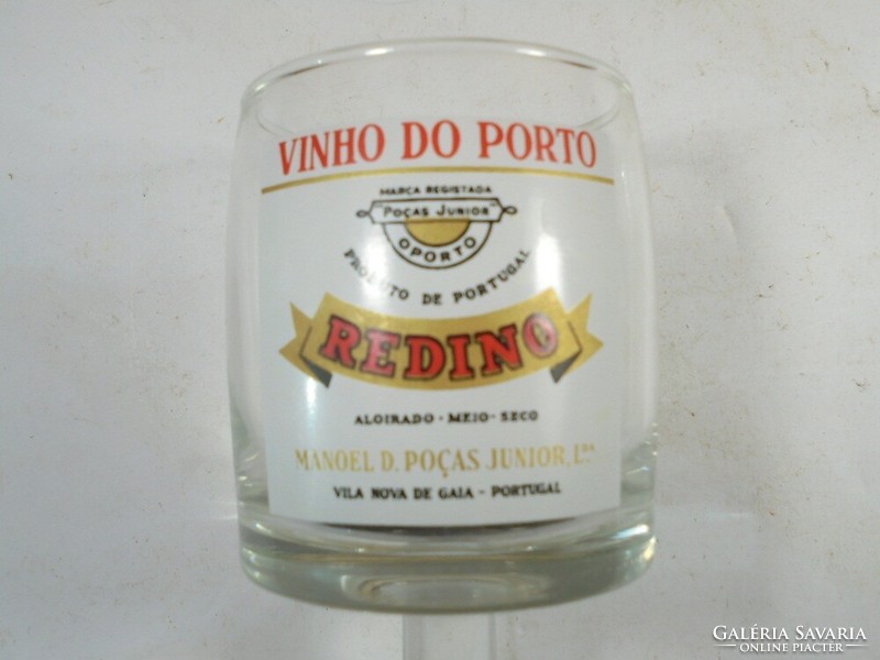 Régi retro -Redino Vinho Do Porto- Portugál bor boros talpas üveg pohár- kb. 1960-as évek