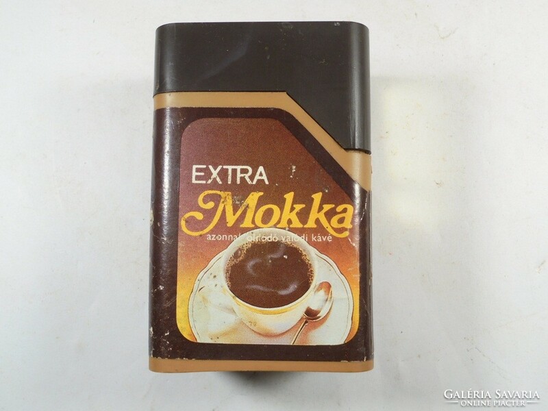 Old retro coffee coffee plastic box - extra mocha bev. Zamat coffee and biscuit factory from 1986