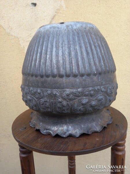 Ezüstözött antik 1904  bronz kaspó ALKUDHATÓ