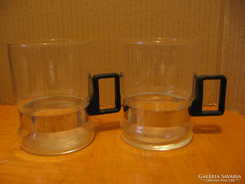 Retro bodum cup with pair of black handles