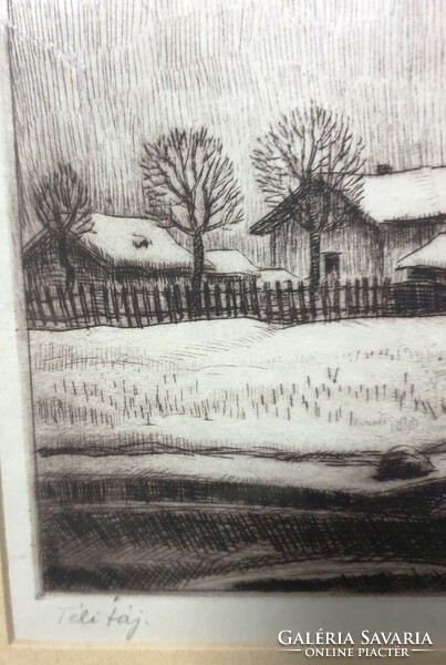 János Kmetty winter landscape 1920-