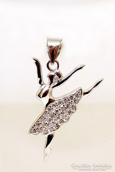 Silver stone ballerina pendant (zal-ag99546)