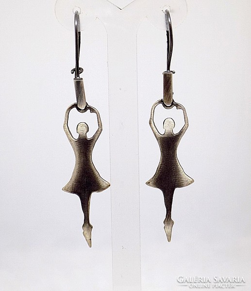 Silver ballerina earrings (zal-ag106560)