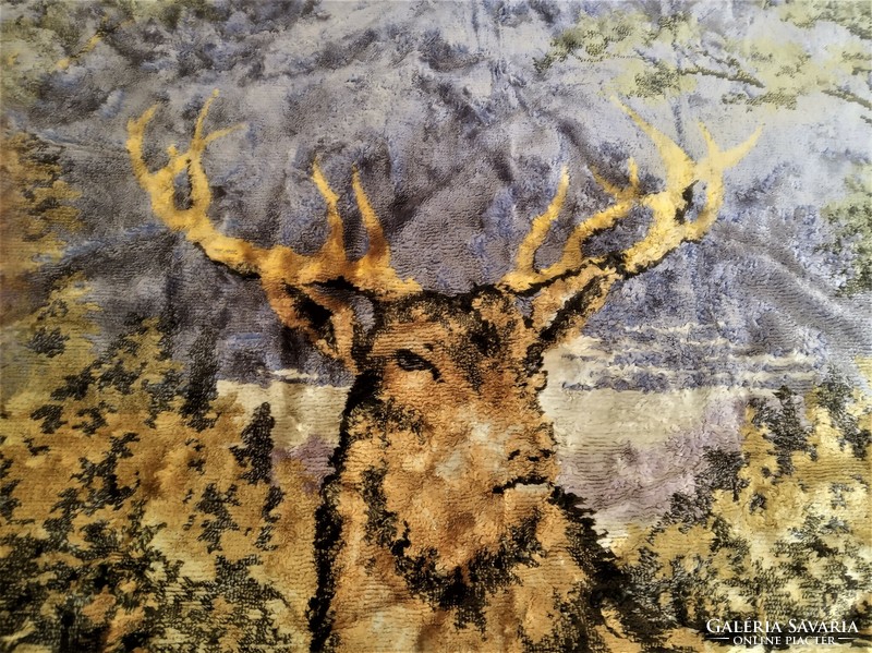 Deer - antique silk moquette tapestry