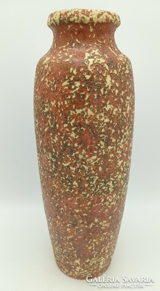 Large, 38.5 cm retro vase, Hungarian applied art ceramics