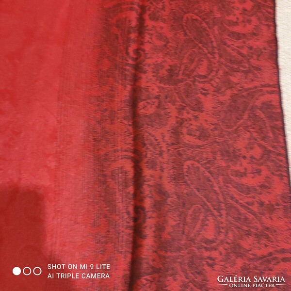 Red gradient pashmina scarf 70% pashmina 30% silk
