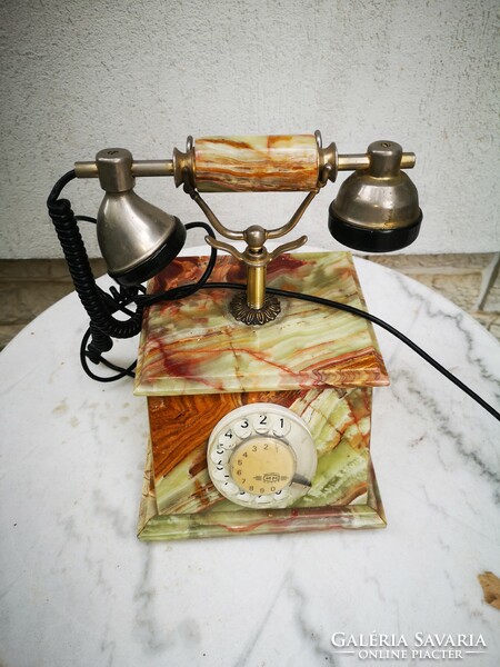Beautiful old antique alabaster phone! Also an excellent decoration in a collection