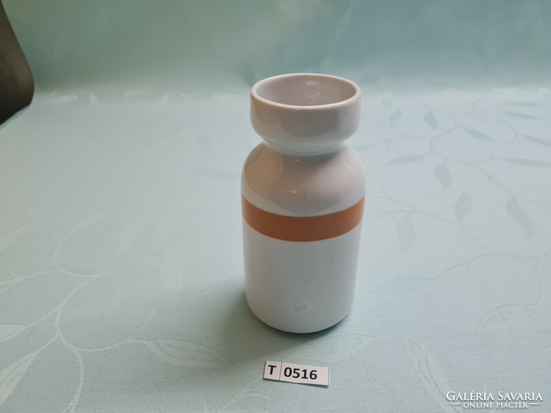 T0516 lowland orange striped vase 15.5 cm