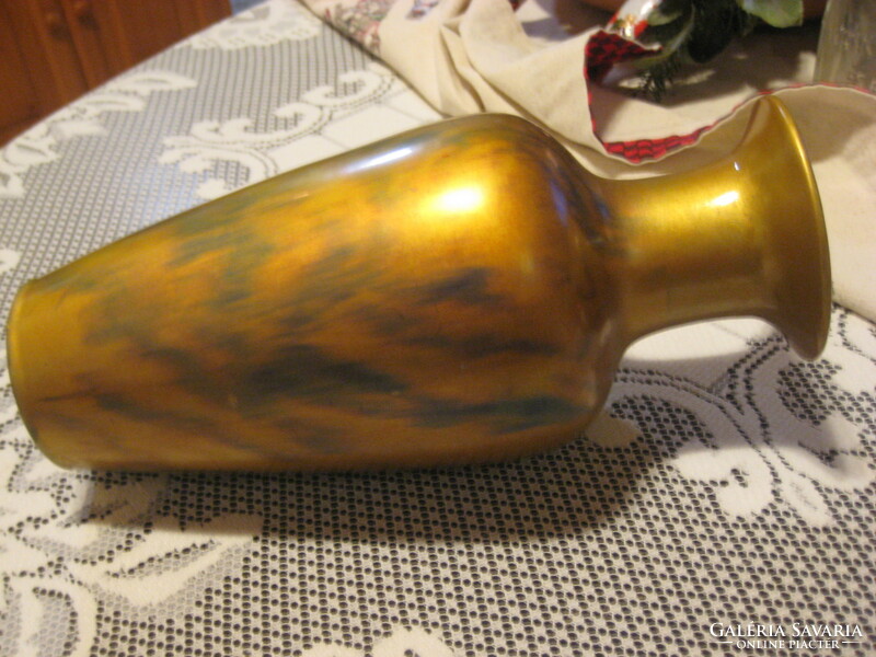 Zsolnay eozin vase, beautiful Labrador tiger pattern, in colors, 28 cm