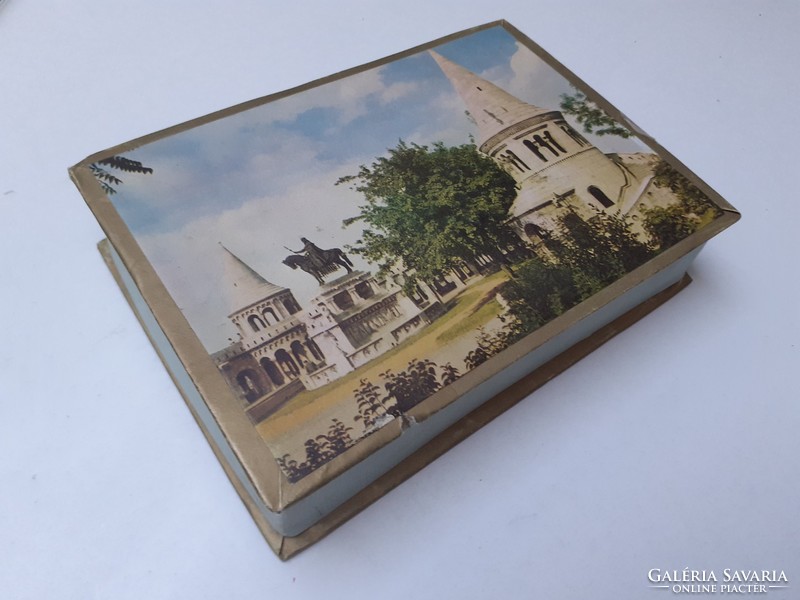 Retro circulating dessert box 1970 budapest old paper box