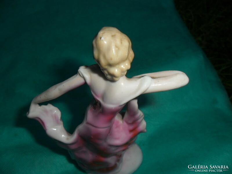Art deco táncoló női  Goldscheider jellegű porcelán figura