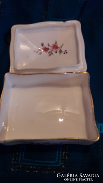 Madaras porcelán doboz, szelence (M3353)