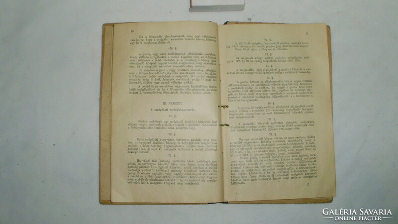 Régi " Szolgálati cseléd könyv " - 1929