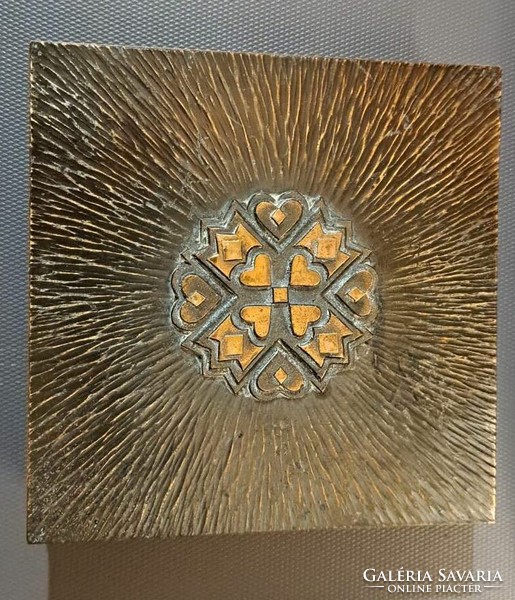 Applied arts bronze box,