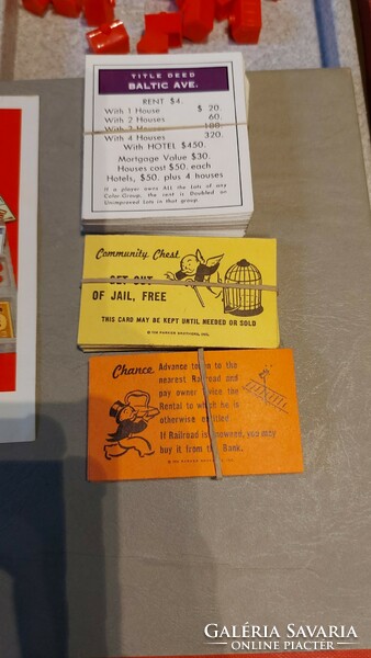 Retro 1964-es Monopoly, Parker Brothers gyártotta, angol nyelvű
