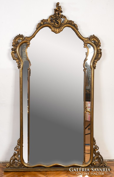Gilt framed console mirror
