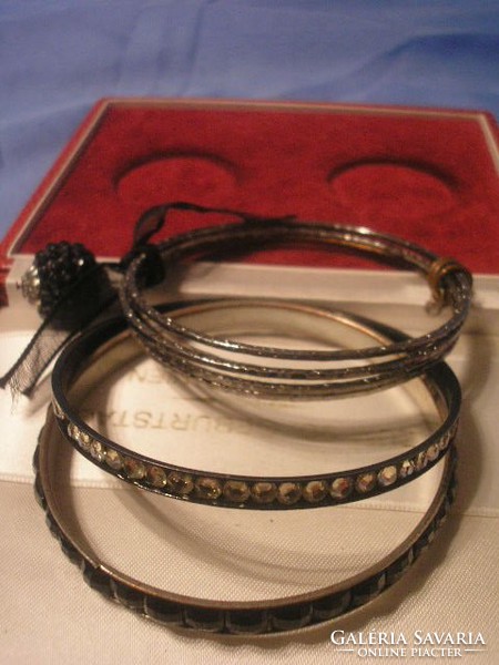 N16 bracelets 1 triple segmented polished stone + 2 7 cm only sold together