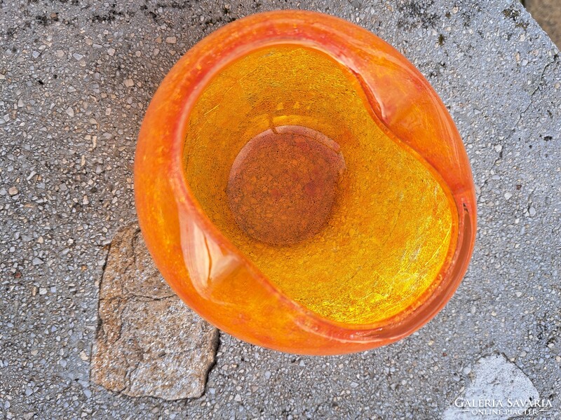 Orange cracked veil glass veil Carcagi berekbürdő glass ashtray ash
