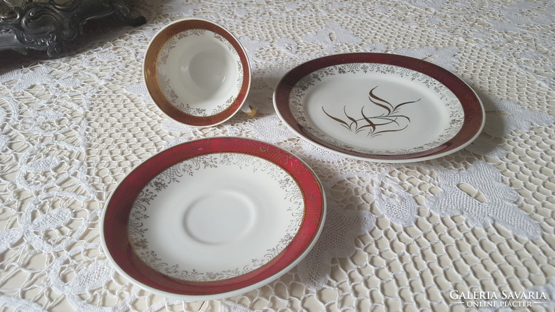 3-piece German, Weimar porcelain breakfast set