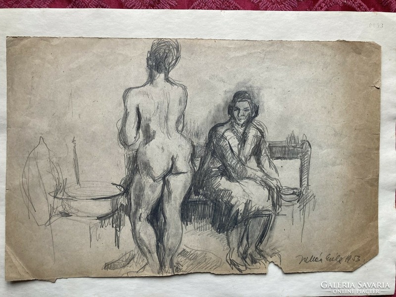 Erika Juhász double-sided drawing/1926-2018/