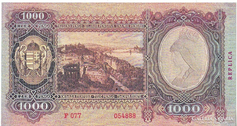 Hungary 1000 pengő 1943 replica