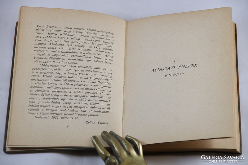 1922 - Tagore Hindosztáni virágok Bibliofil bőrkötésben egyedi példány