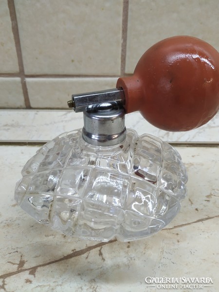 Antique engraved crystal perfume bottle for sale!