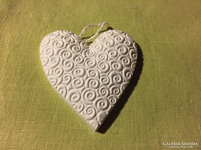 Kerámia szív dísz dekorációnak (AÉ3)