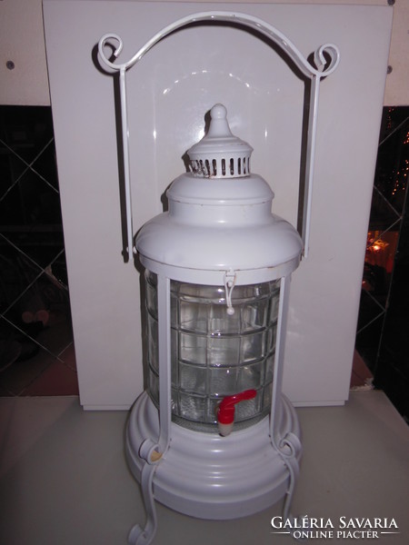 Lemonade dispenser - metal - 72 x 38 cm - 5 liters - thick glass - wrought iron handle - foot