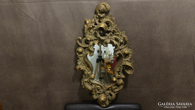 Antique gold rich pattern ptmd wall mirror