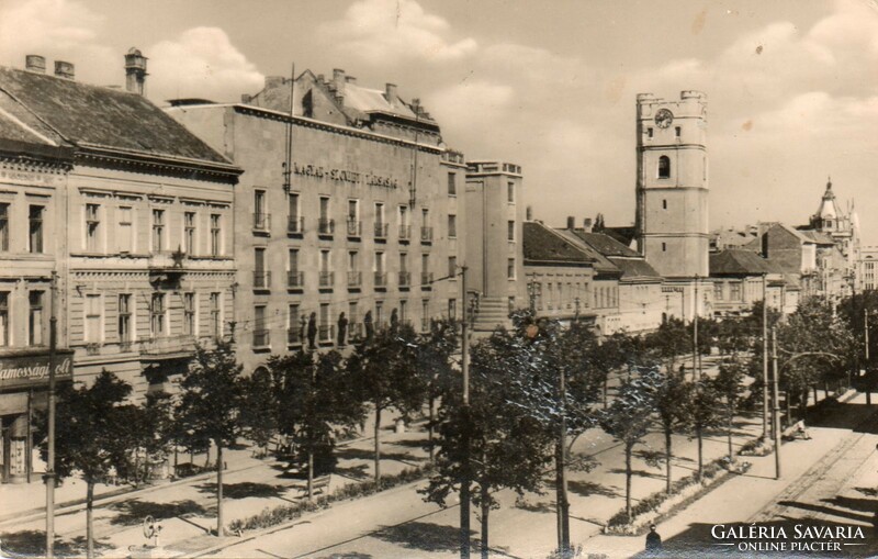 C - 201 running postcard Debrecen - road of the Red Army