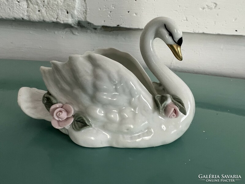 Gerold Porzellan régi német porcelán hattyú