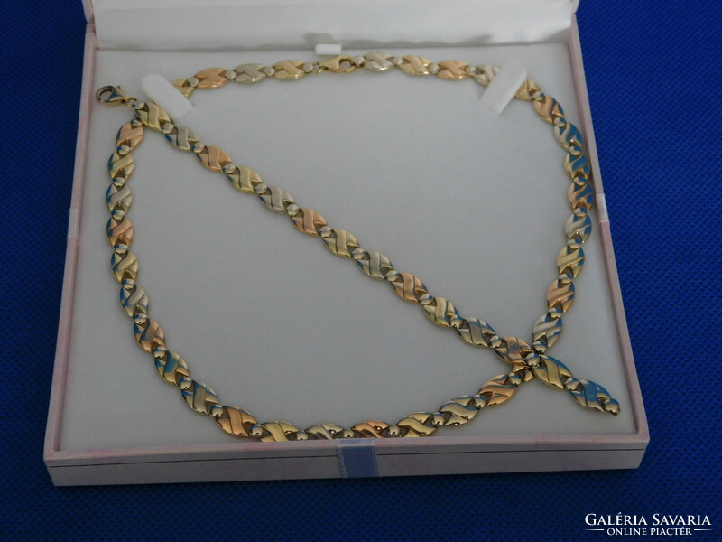 Sokszínű  Arany 14k nöi nyakék + karlánc  18.5 gr