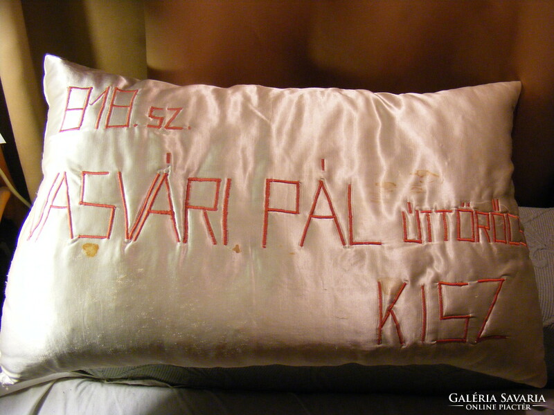 818. Sz. Vasvári Pál pioneer team small sirok heves county 1968 decorative pillow
