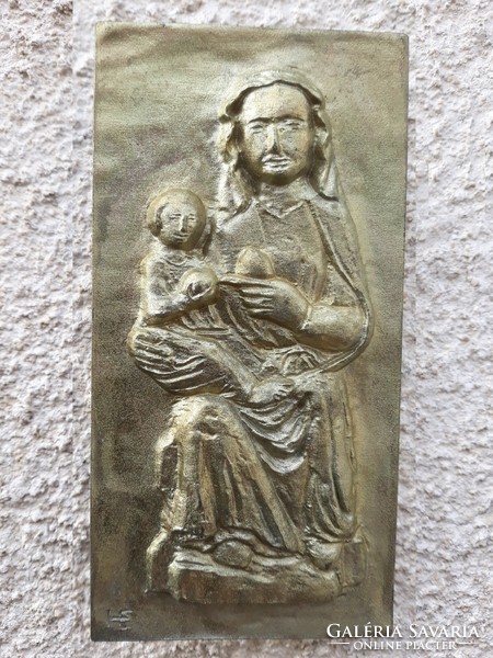 Rare! Erwin Huber bronze plaque, commemorating Pope Benedict XVI's visit to Austria in 2007