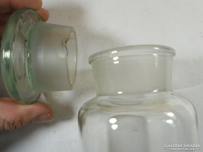 Antik régi üveg dugós üveg palack - patika gyógyszertári gyógyszeres - 300 ml